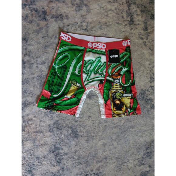 PSD Men’s Tequila Green/Red Stretch Boxer Briefs Size Large NWT - Picture 1 of 4